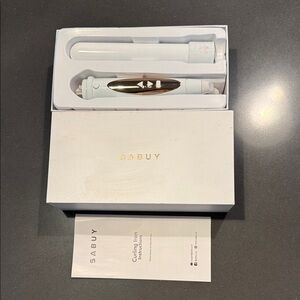 Sabuy White and Gold Curling Iron, ceramic barrel for curling or straightening
